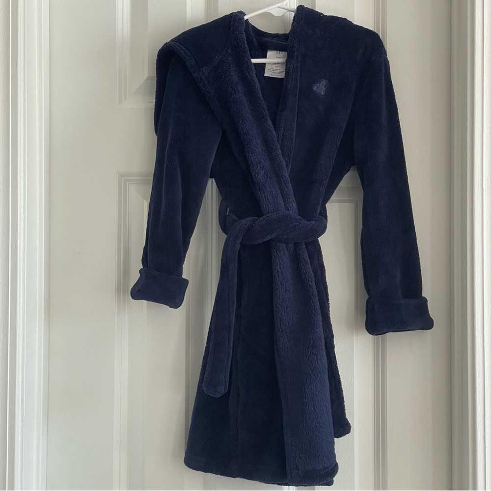 Gap Kids Navy Blue Fleece Robe